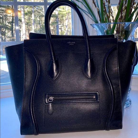 Celine Paris Mini Black Pebble Lambskin Luggage - Picture 12 of 13